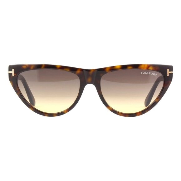 New TOM FORD Amber-02 Havana Cat Eye FT0990/S 52B Sunglasses Women - Picture 2 of 4